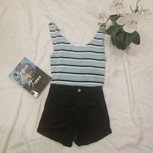 Free People Striped Bodysuit